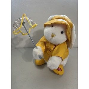 Easter Bunny Rabbit Plush Friend T.L. Toys Raincoat Umbrella Not Working